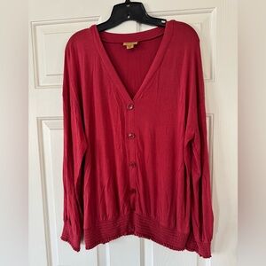 Wrangler red women’s long sleeved blouse size XL